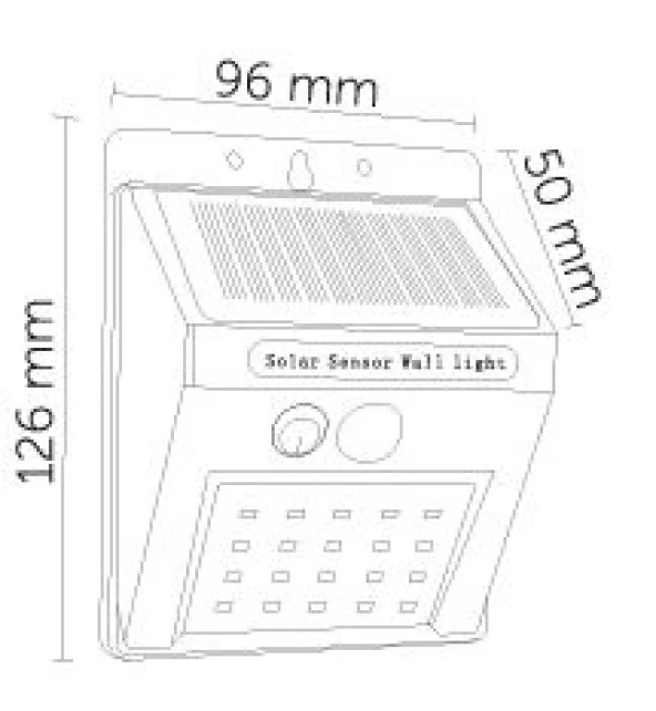 İnoled 15W Sensörlü Solar Duvar Aplik - Resim 3