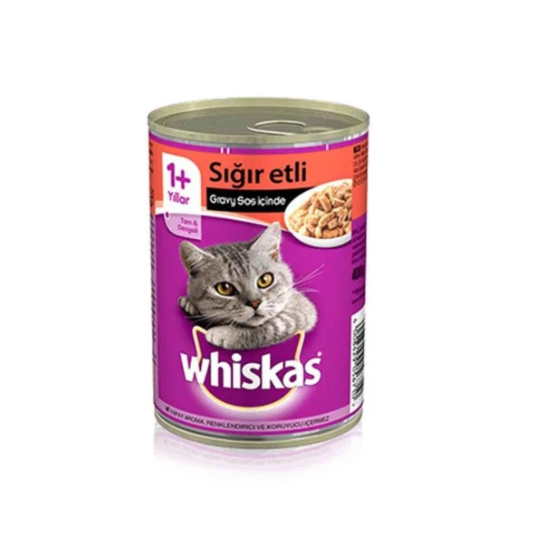 Whiskas Sos İçinde Sığır Etli Kedi Konservesi 400gr