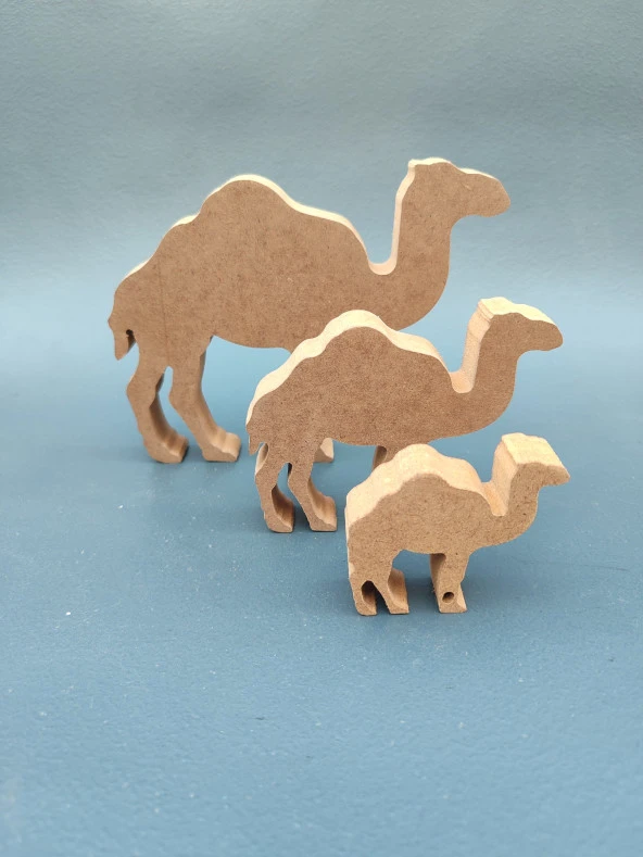 RMZN9-3 lü Deve ( 6 cm, 10 cm ve 15 cm ) Ramazan Ayına Özel Ahşap Boyama Etkinliği, Boyama Seti, - 2