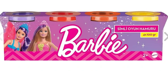 Barbie HHJ32 Simli Oyun Hamuru 4x100 gr