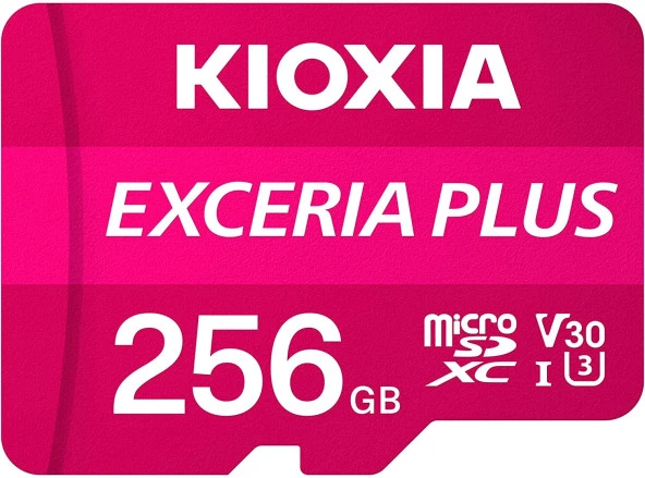 KIOXIA 256GB EXCERIA PLUS microSD C10 U3 V30 UHS1 A1 Hafiza karti LMPL1M256GG2