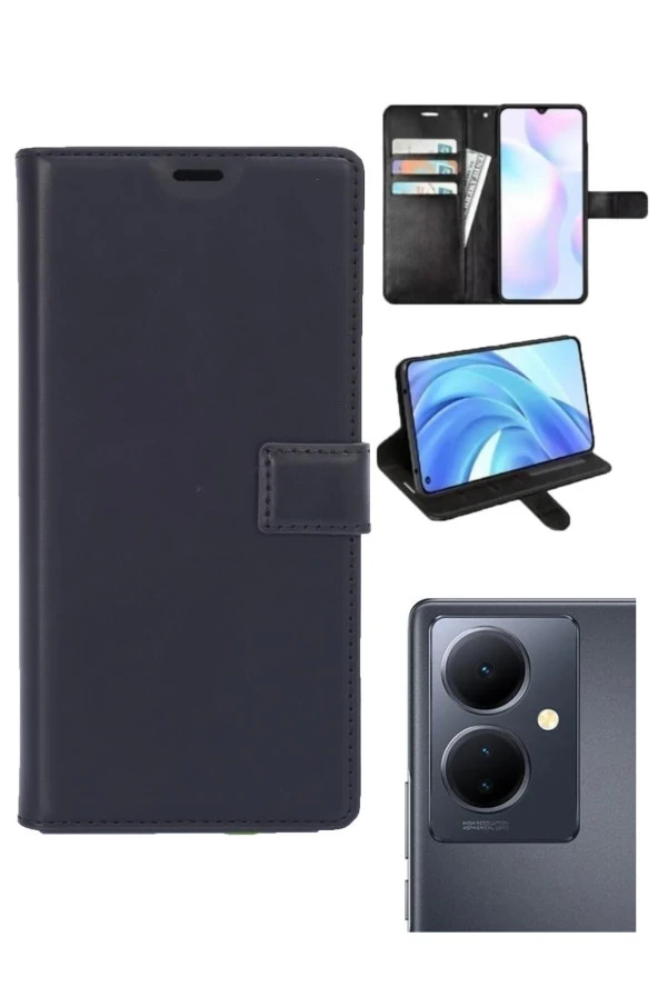 Vivo V29 Lite Kamera Korumalı Cüzdanlı ve Kapaklı Kılıf - Resim 5