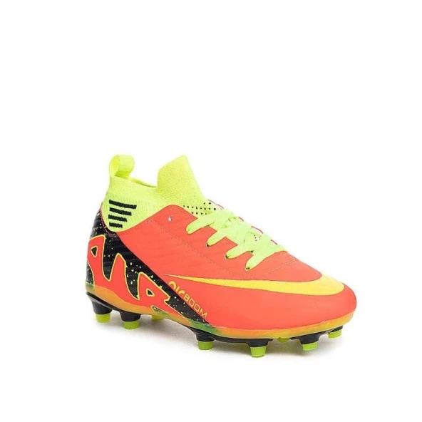 La Liga Erkek 565 Bilekli Çoraplı Krampon Nar Sarı Futbol Ayakkabısı - 2