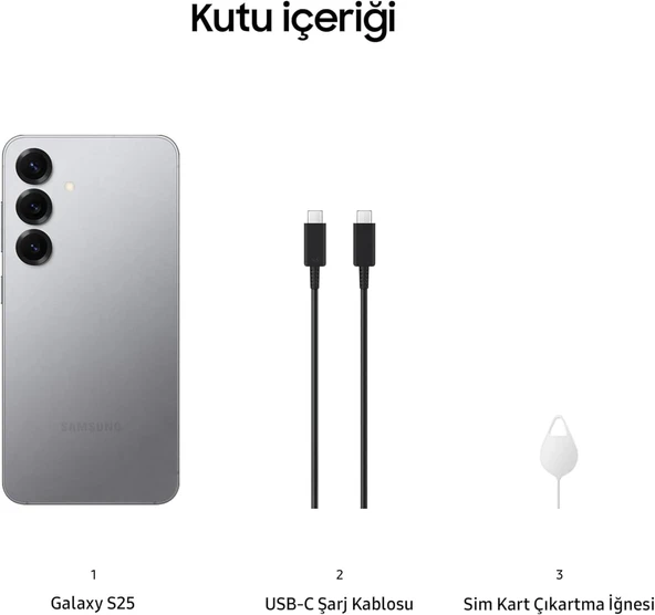 SAMSUNG Galaxy S25 12/256GB Akıllı Telefon Gümüş - 7