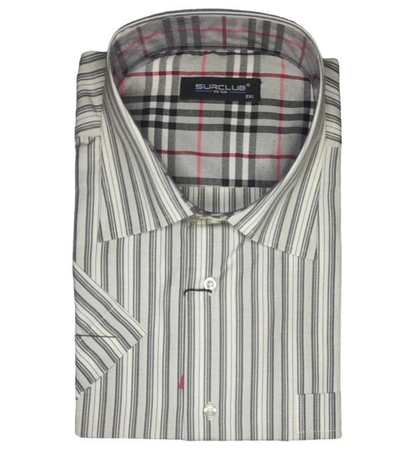 Erkek Büyük Beden 115 Kilo İçin Uygun Kısa Kol Gömlek ürün görseli