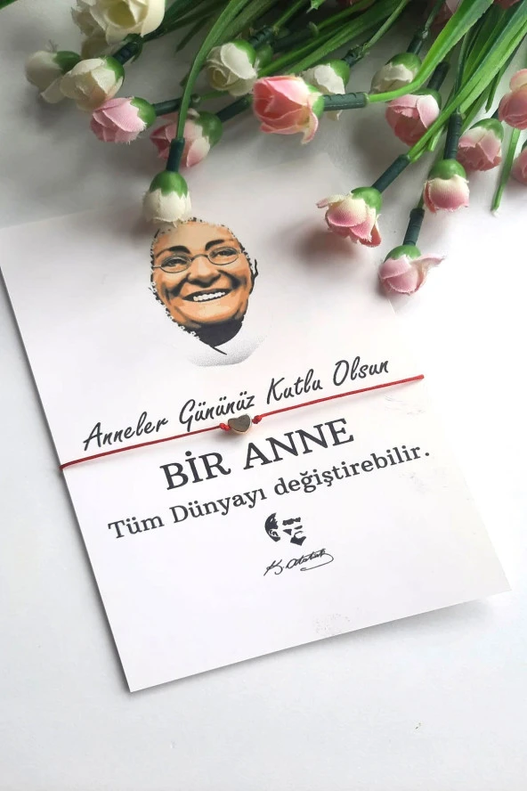 5 Adet Gold Kalpli Bileklik -  Zübeyde Hanım Kuşe Kartlı Anneler Günü Hediyesi - - 3