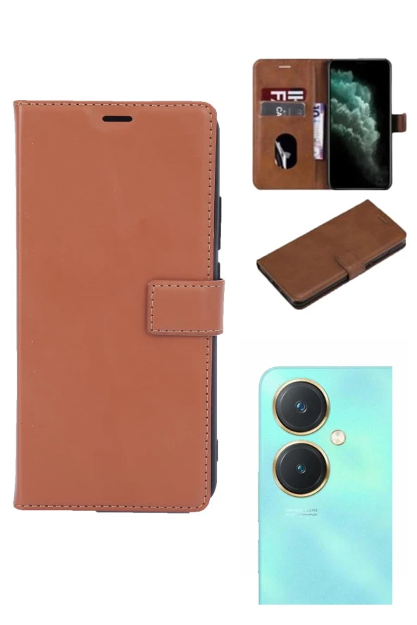 Vivo Y27 Kamera Korumalı Cüzdanlı ve Kapaklı Kılıf - Resim 2