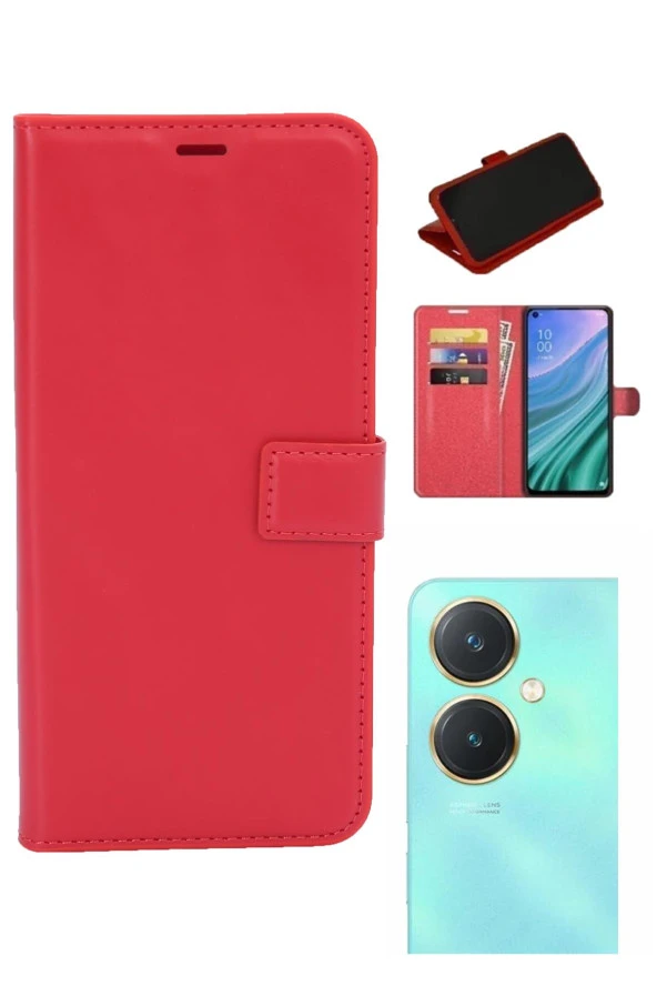 Vivo Y27 Kamera Korumalı Cüzdanlı ve Kapaklı Kılıf - Resim 3