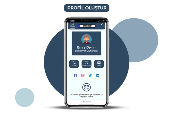 Bul Beni QR Araç Cam Etiketi Karekod Numaratör - 4