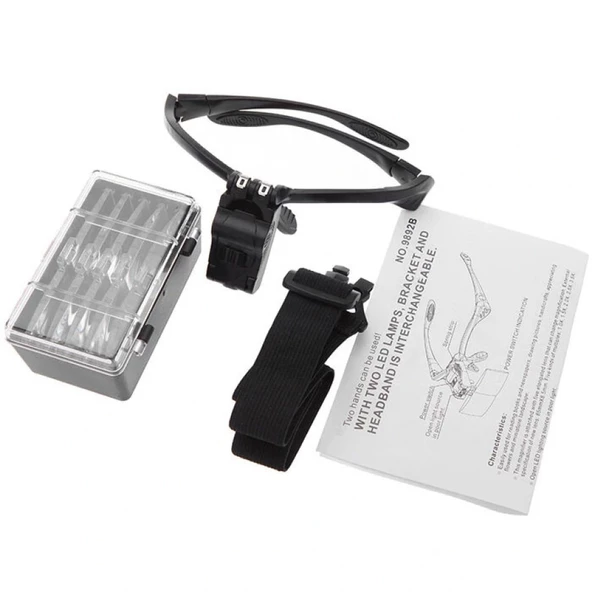 Işıklı Gözlük Büyüteç - 5 Farklı Lens 9892B - 2