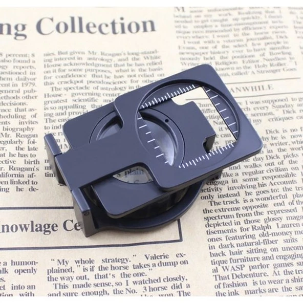 Tekstilciler Için Kumaş Kontrolü Büyüteç Katlanan Metal 15X Büyütme - 2