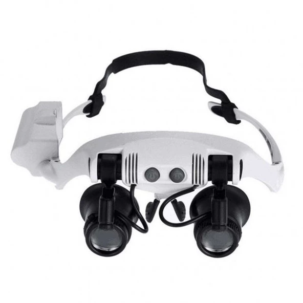 Kuyumcu Saat Onarım Için 10X-15X-20X25X Mercekli Gözlük Büyüteç 9892G-3A - 3