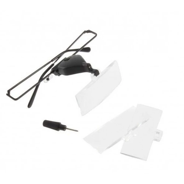 Gözlük Modeli 1.5X 2.5X 3.5X 3 Adet Lensi Gözlük Büyüteç - 3