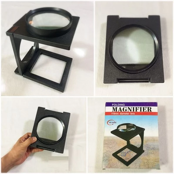 Masa Üstünde Proje Çizimi Küçük Yazı Vb Okuma İçin Mükemmel 110 Mm Katlanır Büyüteç - 2