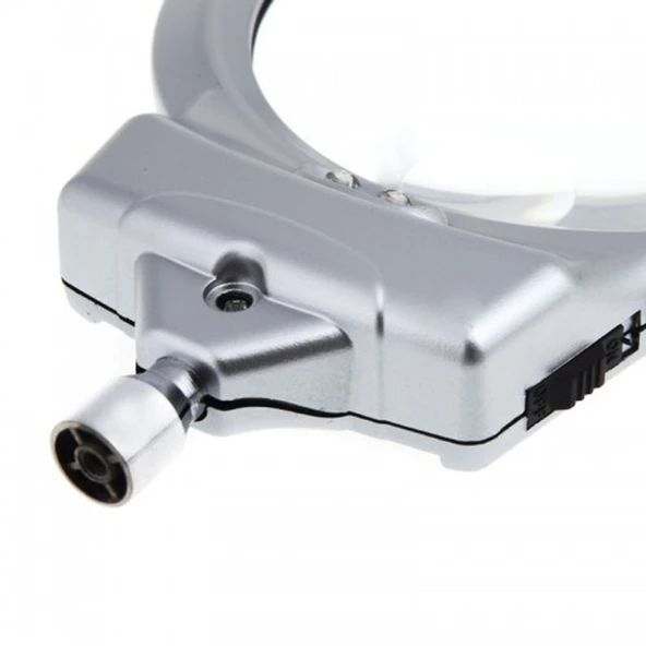 2.5X90 Mm 5X24 Mm Büyüteç Mandallı Metal Hortumlu Masa Üstü Büyüteç - 3