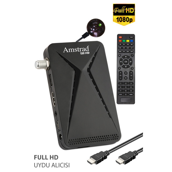 Amstrad 120 HD - Numara Göstergeli Mini HD Uydu Alıcısı - ( TKGS - USB - HDMI )