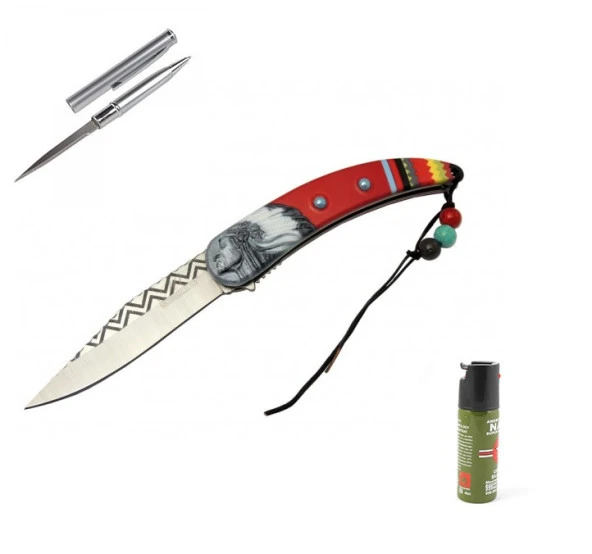 Kişiye Özel Apache Çakı İndia MC-A046RD- 21 CM