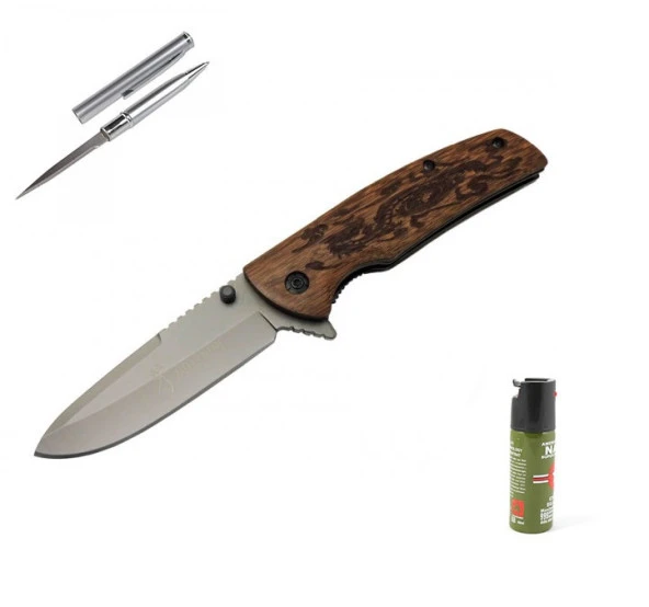 Kişiye Özel Browning Tahta Çakı X45 23 CM