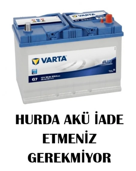 Varta Blue Dynamic G7 12 V 95 Ah 830CCA Akü - Hurda Akü İade Etmeniz Gerekmiyor