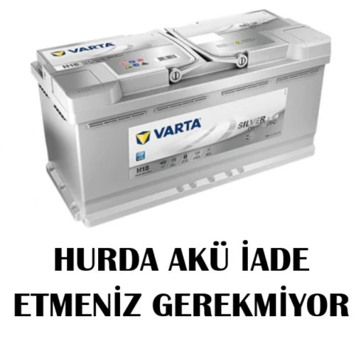 Varta 12V 105 Ah Amper Agm 950A Start-Stop H15- Hurda Akü İadesi Gerekmiyor - 1