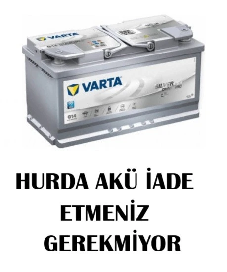 Varta 12V 95 Ah Agm Start&Stop Akü G14 - Hurda Akü İadesi Gerekmiyor - 1