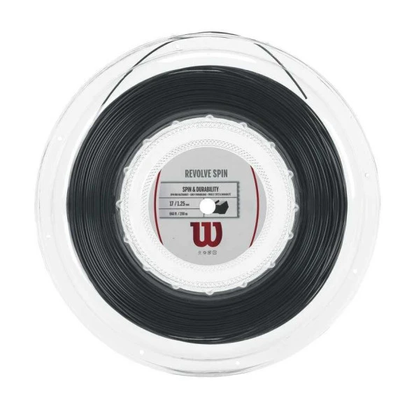 Wilson Revolve Spin Siyah 1.25 200M Rulo Kordaj WRZ908100