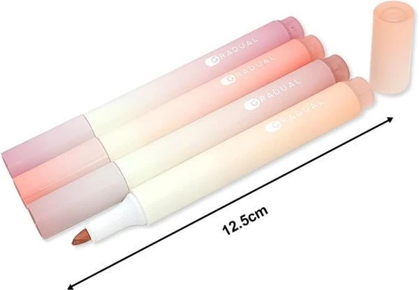 Gradual Pembe Soft Renkler 4lü Fosforlu Kalem Seti - 2