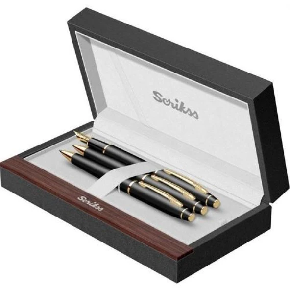 Scrikss 35 3'lü Takım Mat Siyah Altın - 3