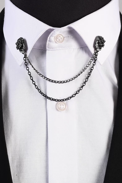 Esgue Aslan Gömlek Yaka İğnesi Gold - 8