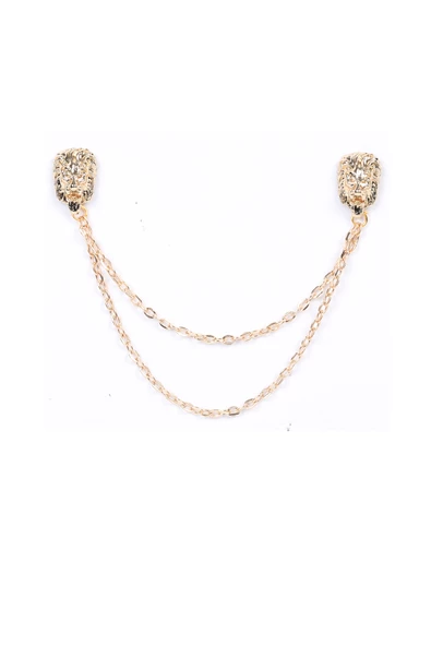 Esgue Aslan Gömlek Yaka İğnesi Gold - 3