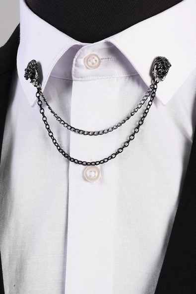 Esgue Aslan Gömlek Yaka İğnesi Gold - 7