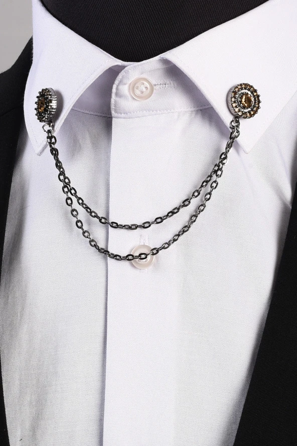 Esgue Gömlek Yaka İğnesi Bal - 2