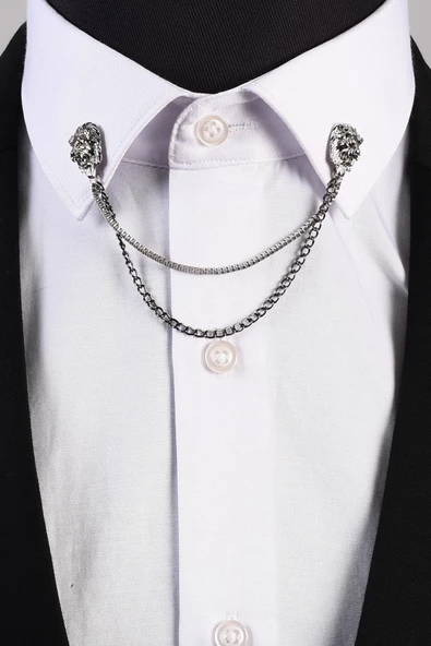 Esgue Aslan Gömlek Yaka İğnesi Gold - 5