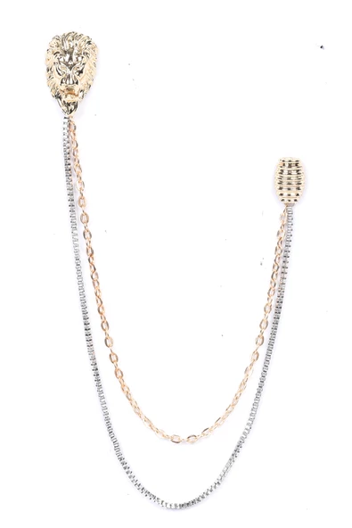 Esgue Aslan Ceket Yaka İğnesi Gold - 3