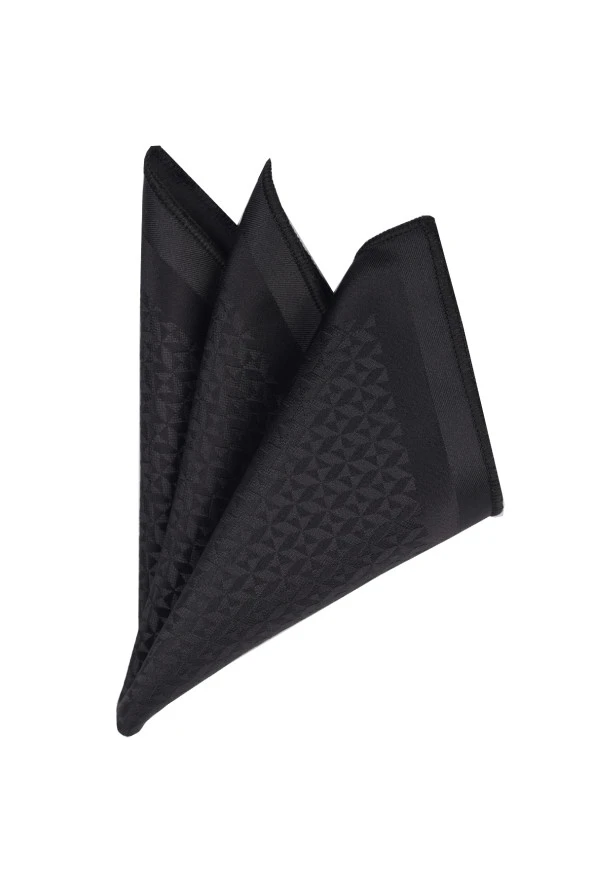 Esgue Desenli Siyah Yaka Mendili ürün görseli