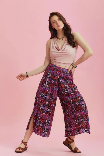 Ön Pilikaşe Detaylı Kadın Pantolon Etek - 3