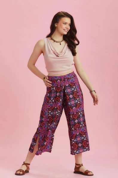 Ön Pilikaşe Detaylı Kadın Pantolon Etek - 4