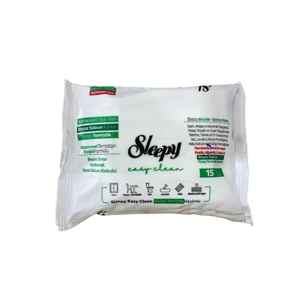 Sleepy Easy Clean Yüzey Temizlik Havlusu 15 Adet