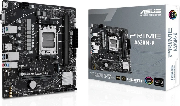 ASUS PRIME A620M-K AMD A620 6400 DDR5  AM5 HDMI VGA mATX - PRIME A620M-K Anakart