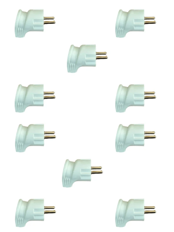 Viko Topraklı Erkek Fiş Beyaz Monoblok (10 Adet)