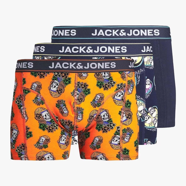 Jack & Jones 12252541 Jactriple Skull Trunks 3 Pack Lacivert