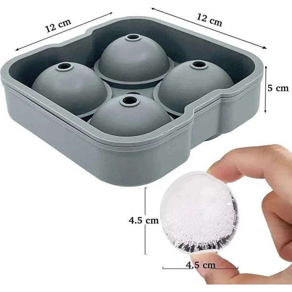Fünke Küre Silikon Buz Kalıbı 4lü F609201 - 3