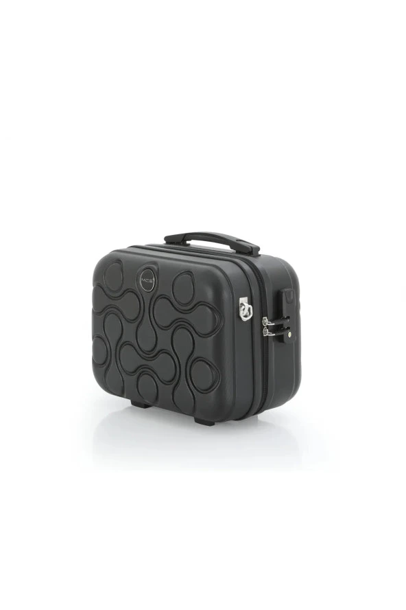 Mçs Kırılmaz Polipropilen 2'li Valiz Seti Büyük & Makyaj Siyah V376 - Resim 4