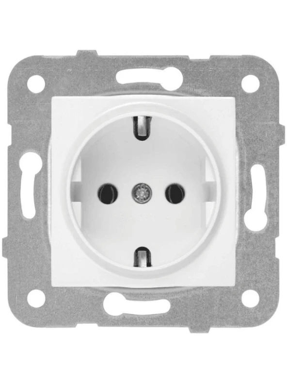 Viko Karre Topraklı Priz Beyaz (Çerçeve Dahil) 90967008 (2 Adet) - 2