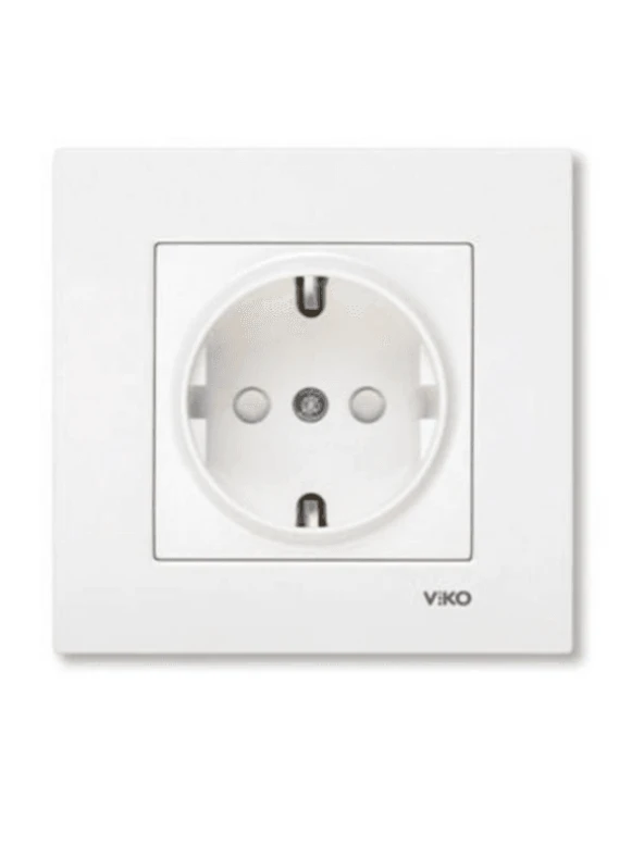Viko Karre Topraklı Priz Beyaz (Çerçeve Dahil) 90967008 (2 Adet) - 3