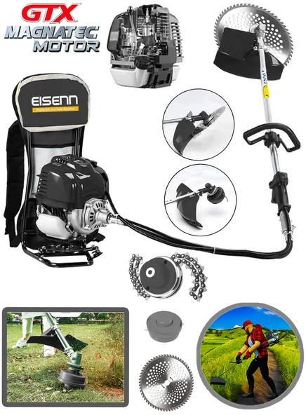 Eisenn Germany Janker Tarla Seti 20 Hp Sırt Tırpan + Toprak Eşeleme + Akrobat Çapa Aparatı - 3