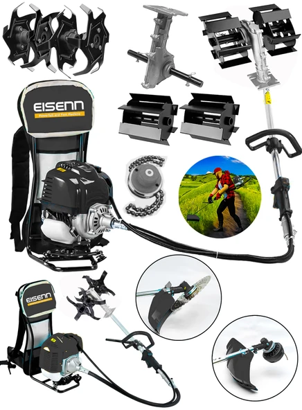 Eisenn Germany Janker Tarla Seti 20 Hp Sırt Tırpan + Toprak Eşeleme + Akrobat Çapa Aparatı - 2