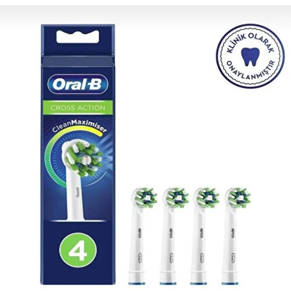 Oral-B Cross Action 4'lü Şarjlı Diş Fırçası Yedek Başlığı