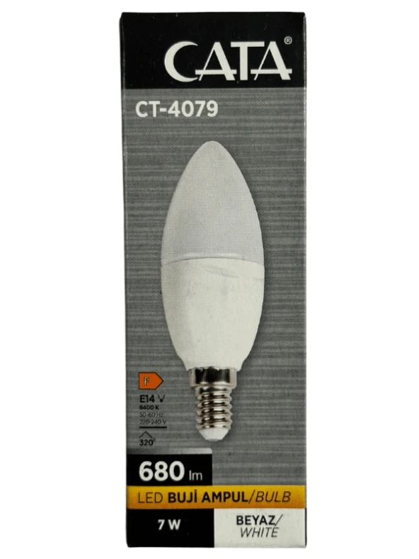 Cata CT-4079 7W 6400K (Beyaz Işık) E14 Duylu Led Buji Ampul (4 Adet) - 2
