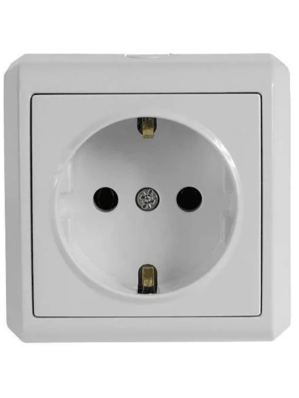 Viko Vera Sıva Üstü Topraklı Priz Beyaz (Çerçeveli) 90681008 (12 Adet) - 2